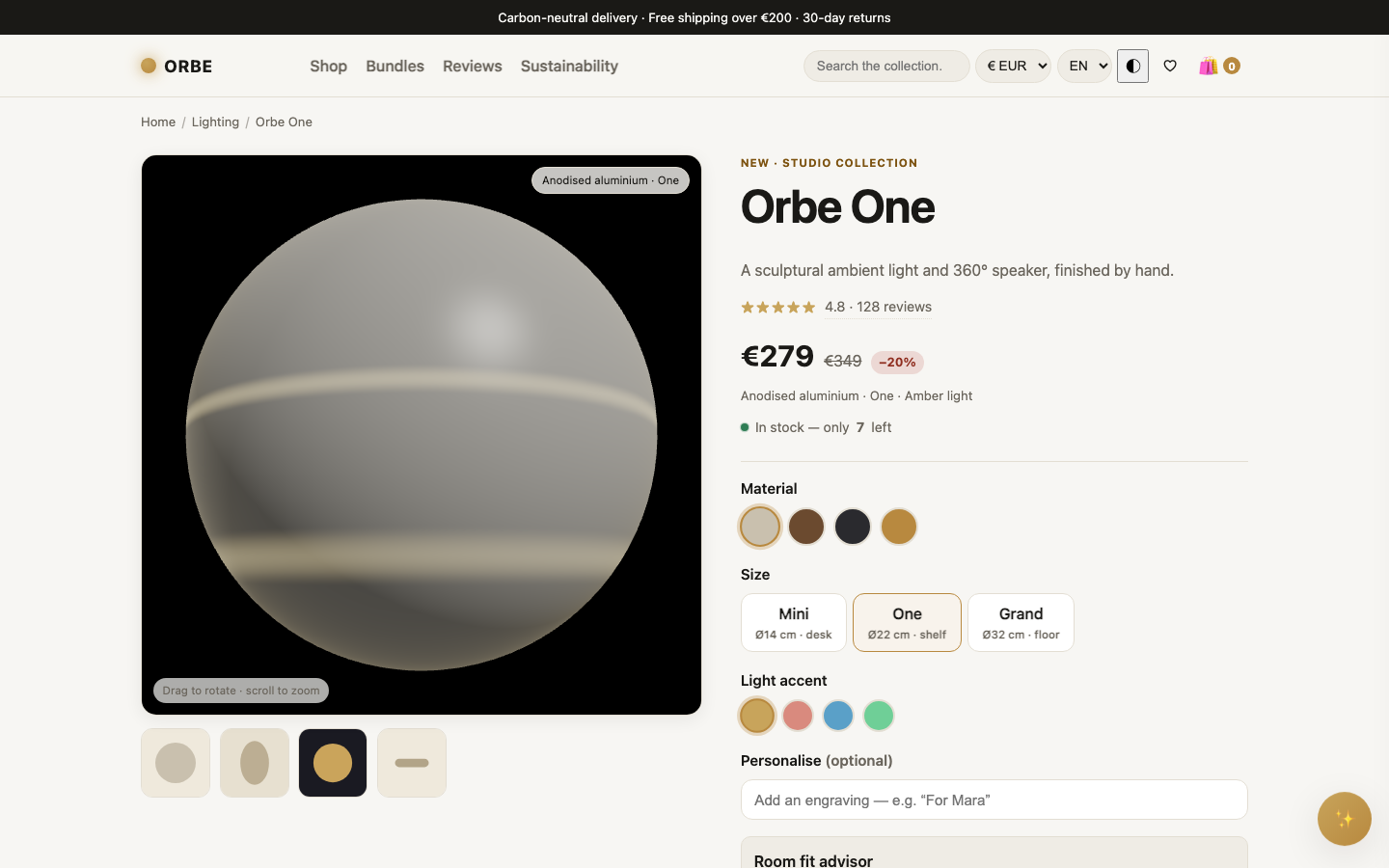 Storefront generated by Claude Opus 4.8 (high) *