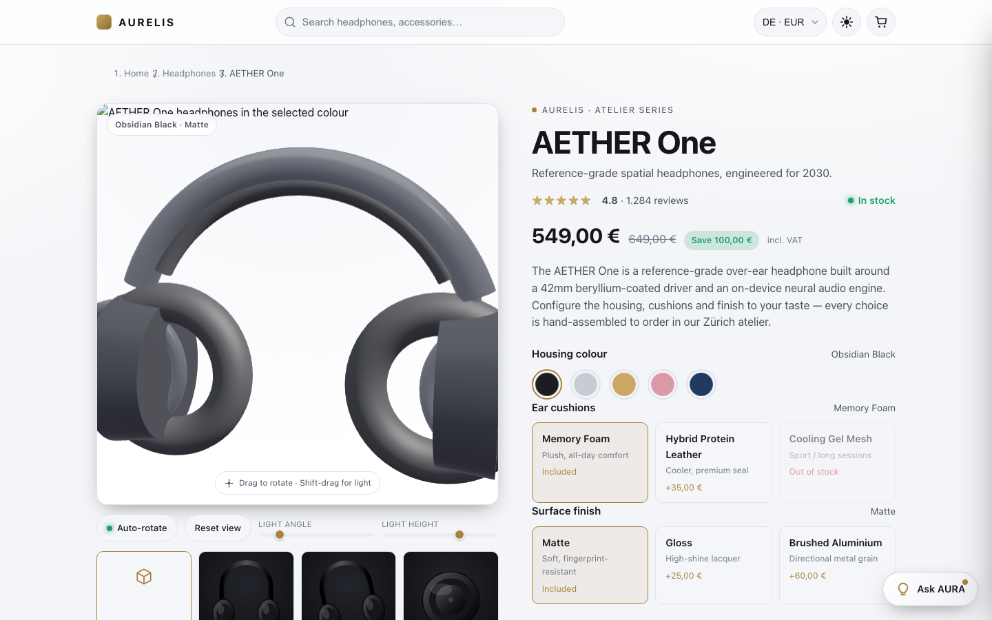 Claude Opus 4.8 (high) — generated product page