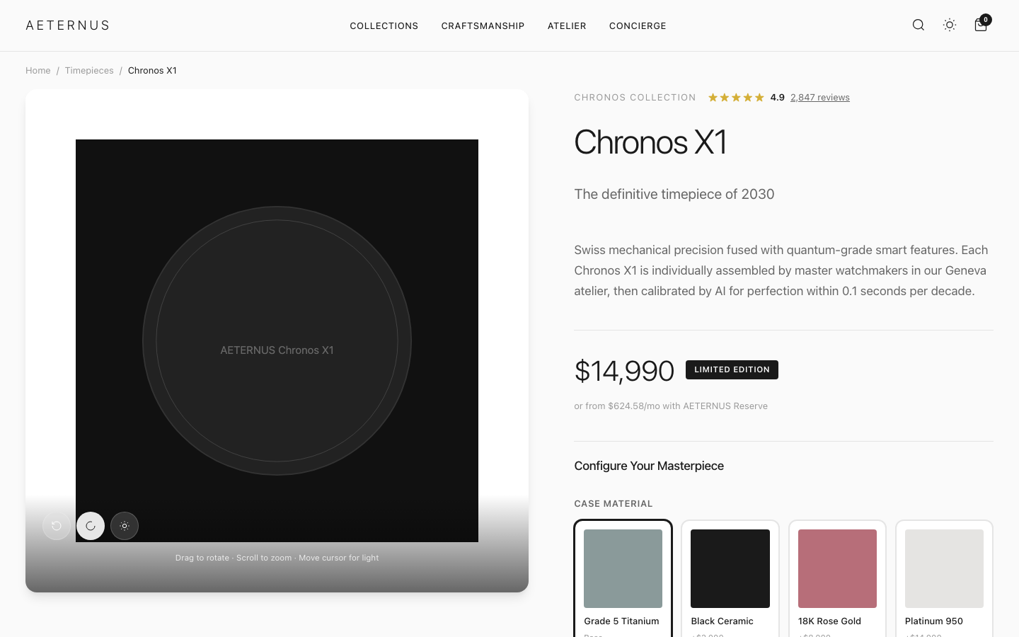 Kimi K2.5 — generated product page